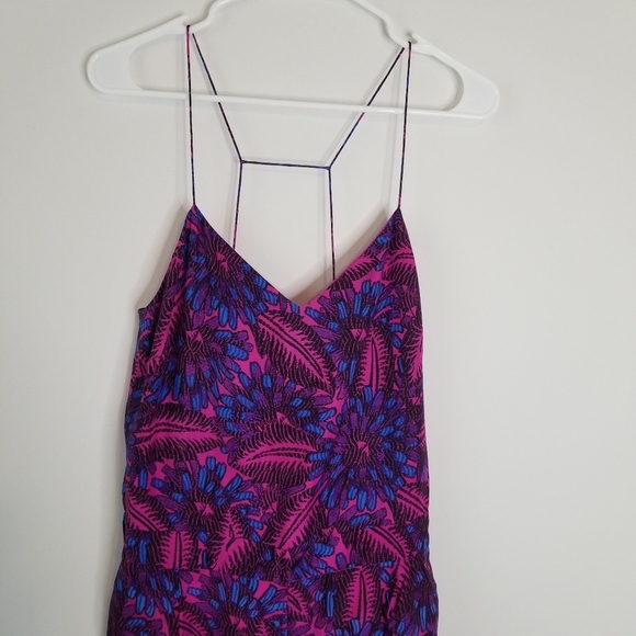 NWT J. Crew Silk Floral Midnight Fuchsia Strappy Jumpsuit Size 4 Pockets - Picture 12 of 16